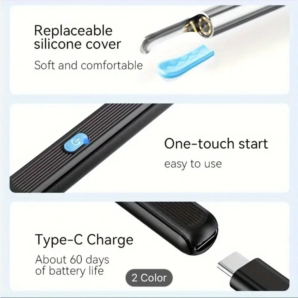 Wireless Ear Cleaning Endoscope with Camera - Black